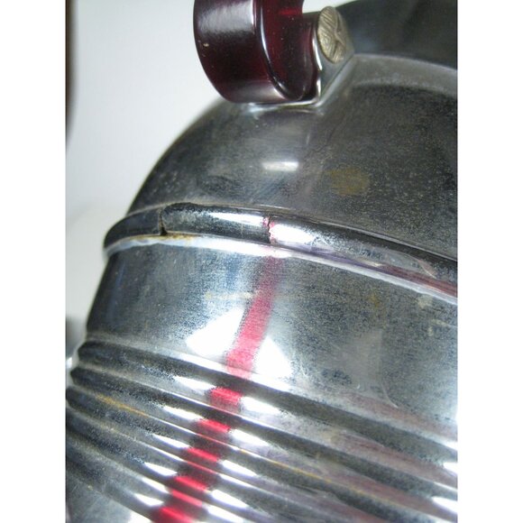 Vintage Art Deco Chrome Cocktail Pitcher Bakelite Shaker Barware Decor 12 in - Picture 15 of 16